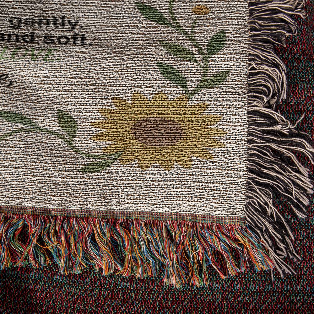 To My Daughter – Personalized Woven Blanket, Custom Cotton Throw Gift