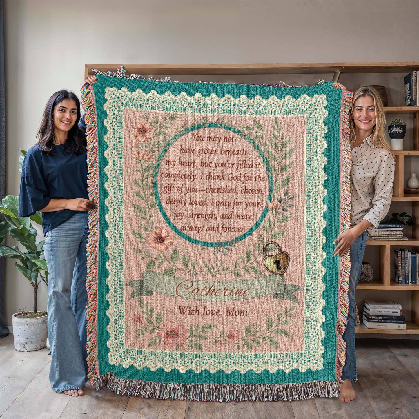 Personalized Woven Blanket for Bonus Daughter