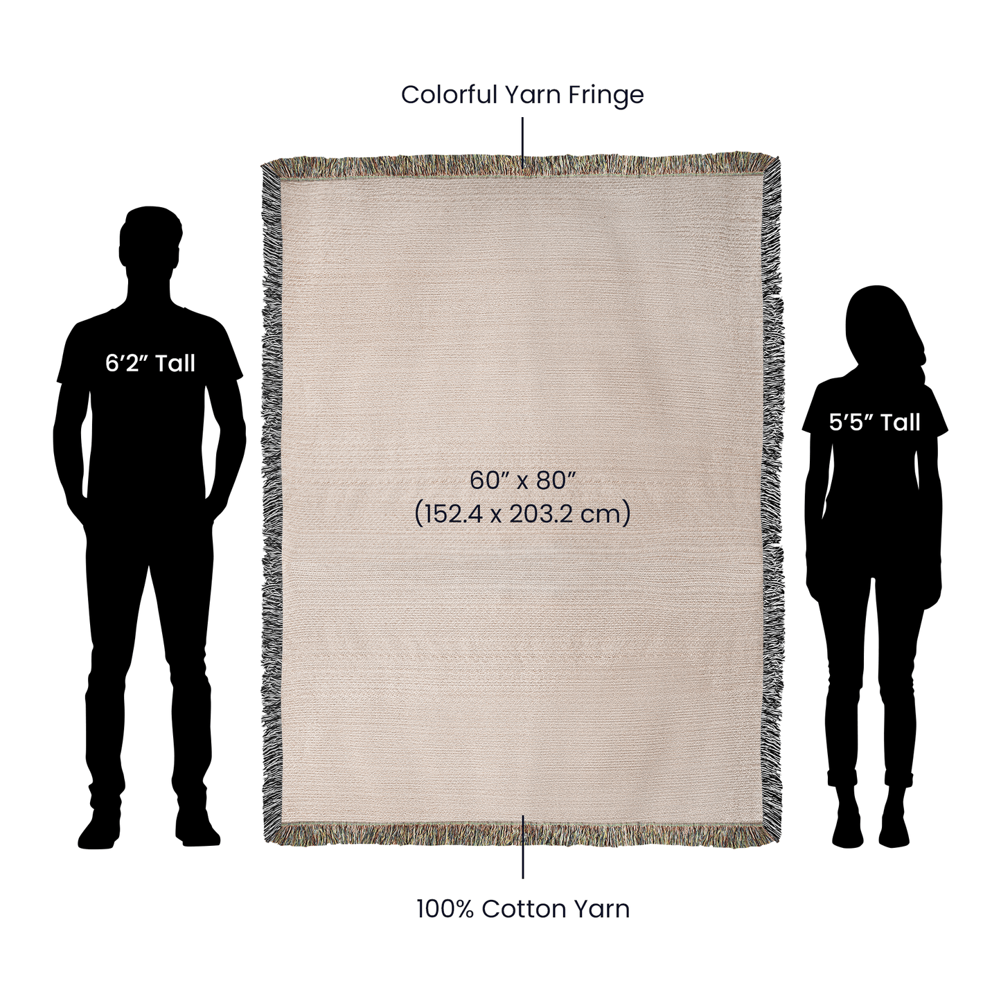 To My Daughter – Personalized Woven Blanket, Custom Cotton Throw Gift