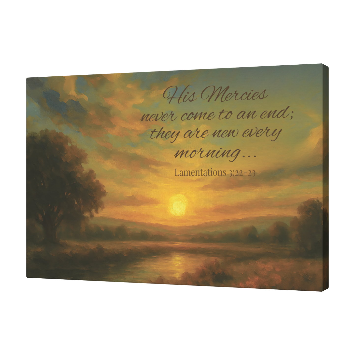 His Mercies Are New Every Morning Canvas Wall Art
