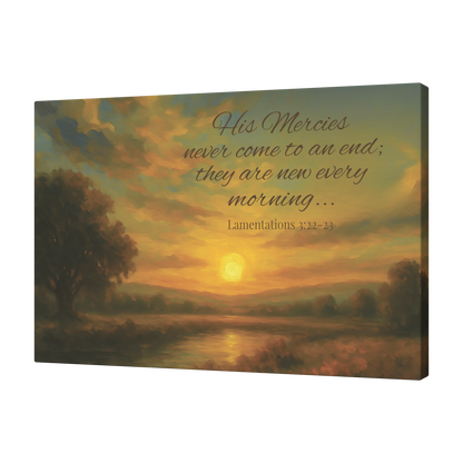 His Mercies Are New Every Morning Canvas Wall Art
