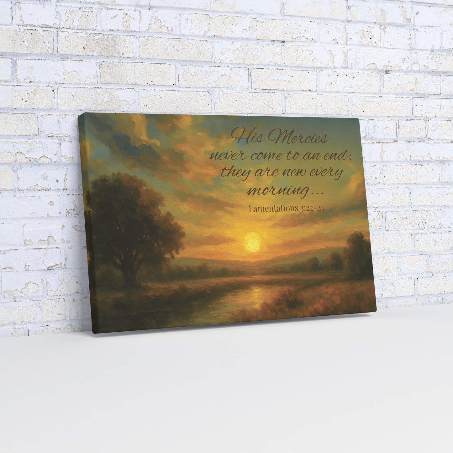 His Mercies Are New Every Morning Canvas Wall Art