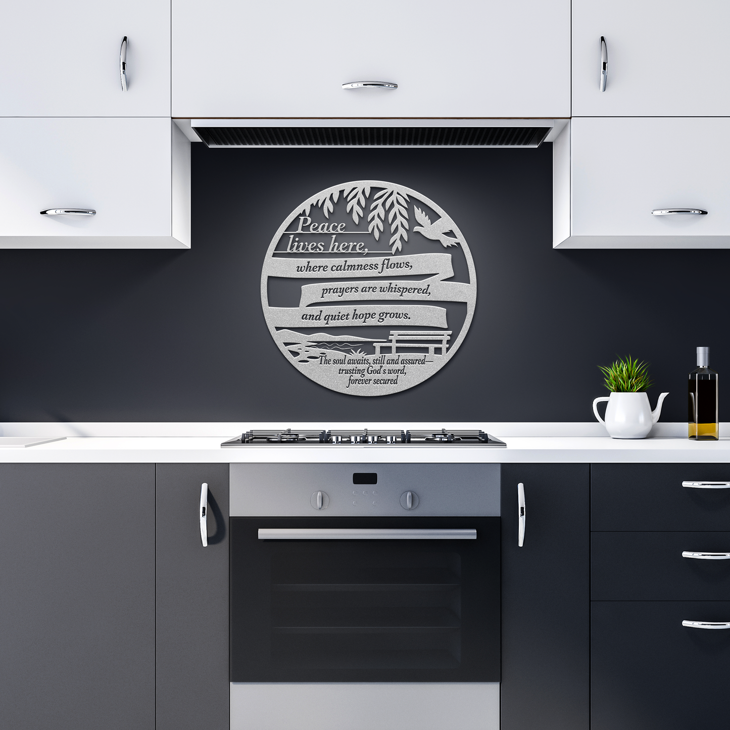 Christian_Wall_Art__Peace_Lives_Here__Silver_Dark_Kitchen_Mockup.png