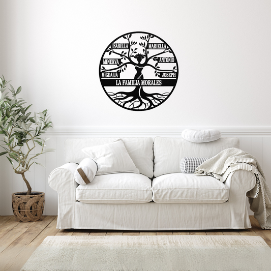 Tree of Life Woman Metal Wall Art – Personalized Christian Mother’s Day Gift