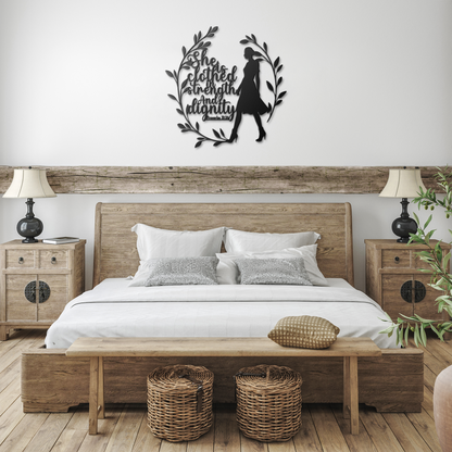 She_is_Clothed_in_Strength__Proverbs__Black_Farmhouse_Bedroom_Mockup.png