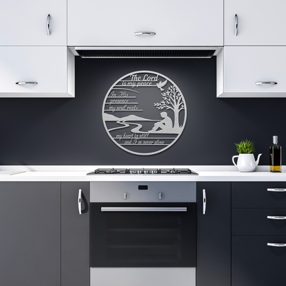 The_Lord_Is_My_Peace_Metal_Wall_Art___Silver_Dark_Kitchen_Mockup.png