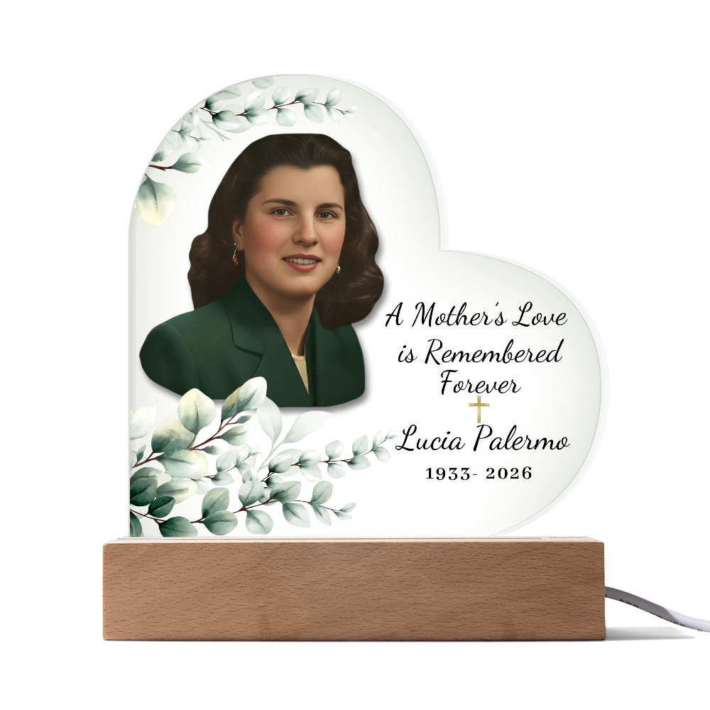 Memorial Plaque with Photo Personalized Memorial Acrylic Plaque - Memorial Gift Idea