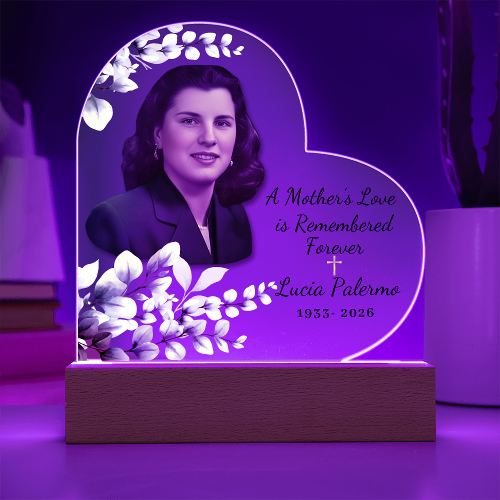 Memorial Plaque with Photo Personalized Memorial Acrylic Plaque - Memorial Gift Idea