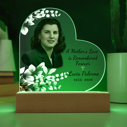 Memorial Plaque with Photo Personalized Memorial Acrylic Plaque - Memorial Gift Idea