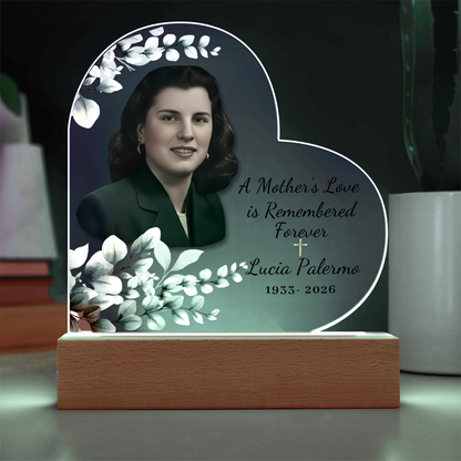 Memorial Plaque with Photo Personalized Memorial Acrylic Plaque - Memorial Gift Idea