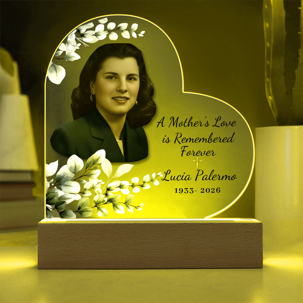 Memorial Plaque with Photo Personalized Memorial Acrylic Plaque - Memorial Gift Idea