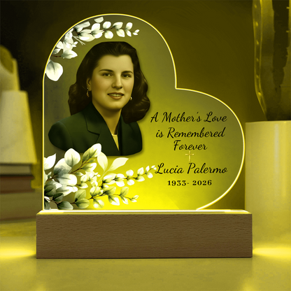 Memorial Plaque with Photo Personalized Memorial Acrylic Plaque - Memorial Gift Idea