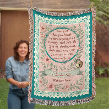 Personalized Woven Blanket for Bonus Daughter