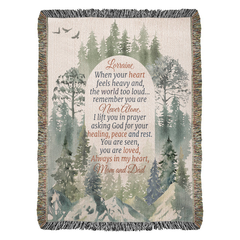 Personalized Woven Blanket for Daughter – Encouraging Gift