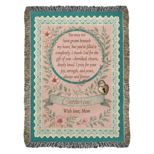 Personalized Woven Blanket for Bonus Daughter