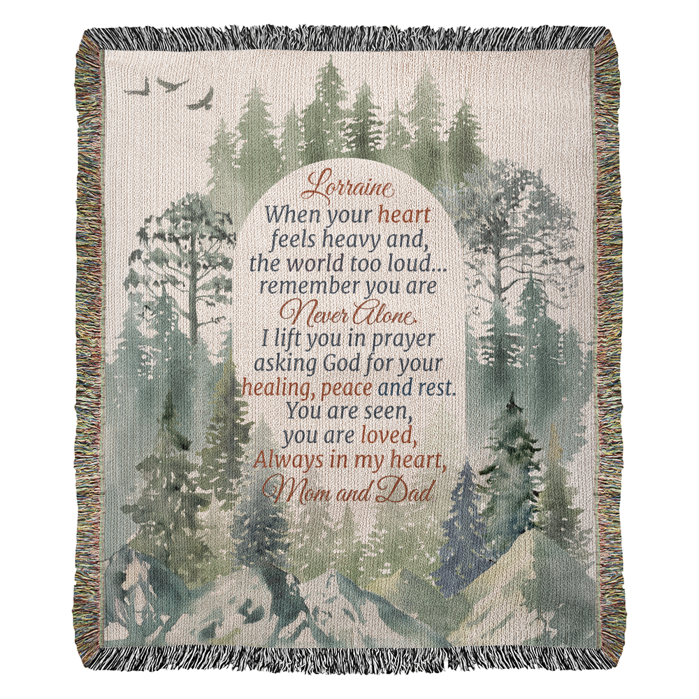 Personalized Woven Blanket for Daughter – Encouraging Gift
