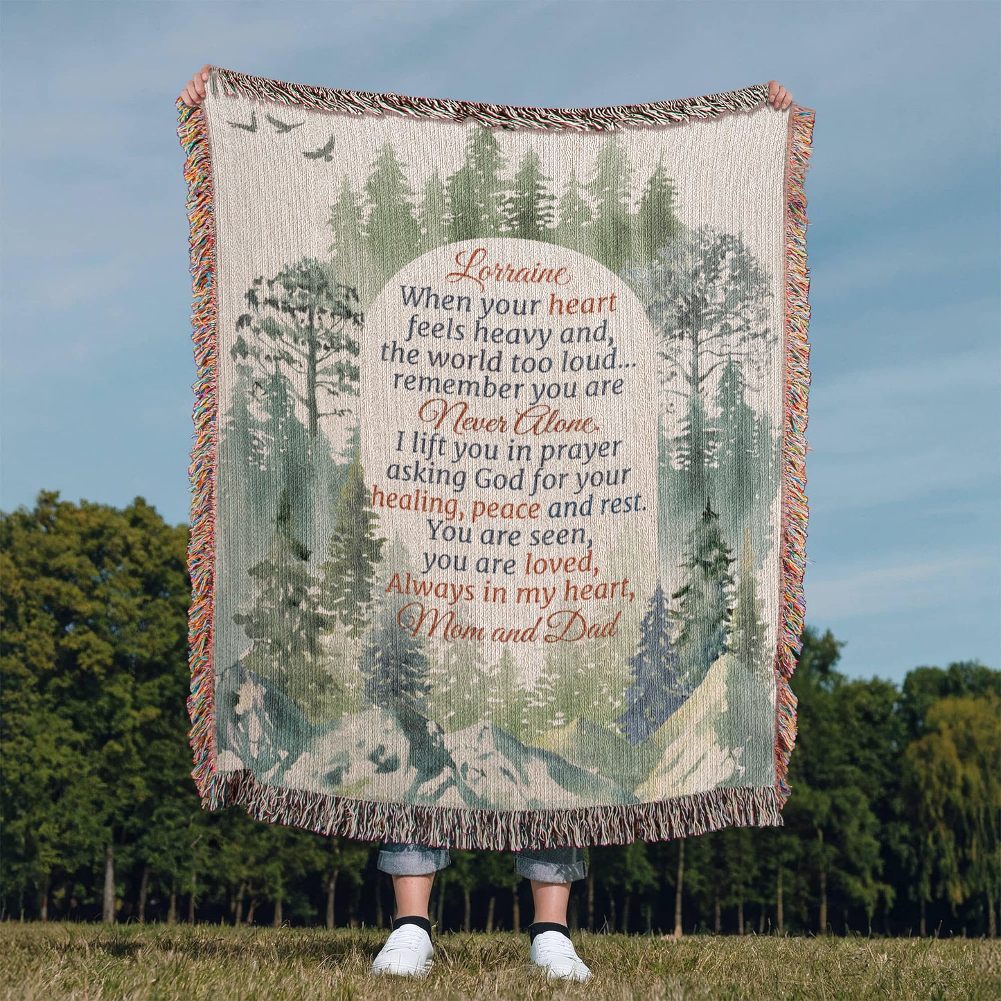 Personalized Woven Blanket for Daughter – Encouraging Gift