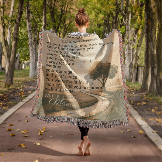 Personalized Christian Blanket for Daughter from Mom with Encouragement and Faith