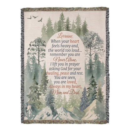 Personalized Woven Blanket for Daughter – Encouraging Gift