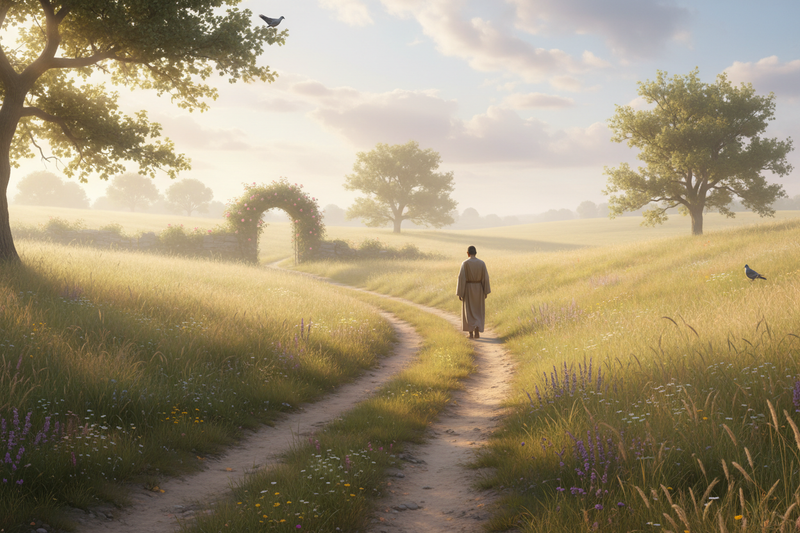 Quiet path symbolic of walking with God