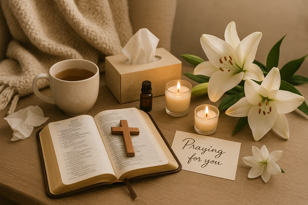 Realistic comfort & healing card image