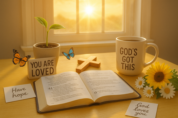 Realistic encouragement card image